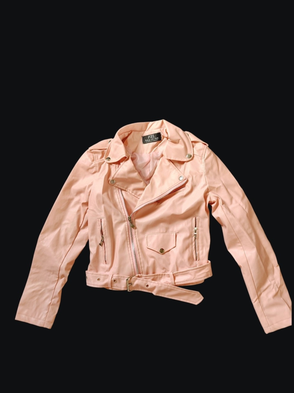 Forever 21 Blush Pink Faux Leather Moto Jacket